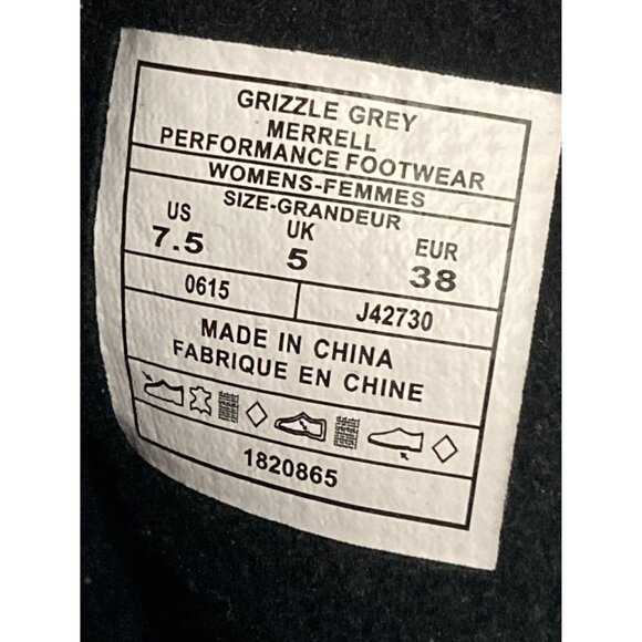 Merrell Women Size 7.5 Grizzle Grey Performance select dry Footwear ankle Boots - Picture 7 of 7